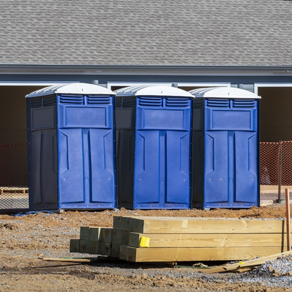 how can i report damages or issues with the portable toilets during my rental period in Temple ME